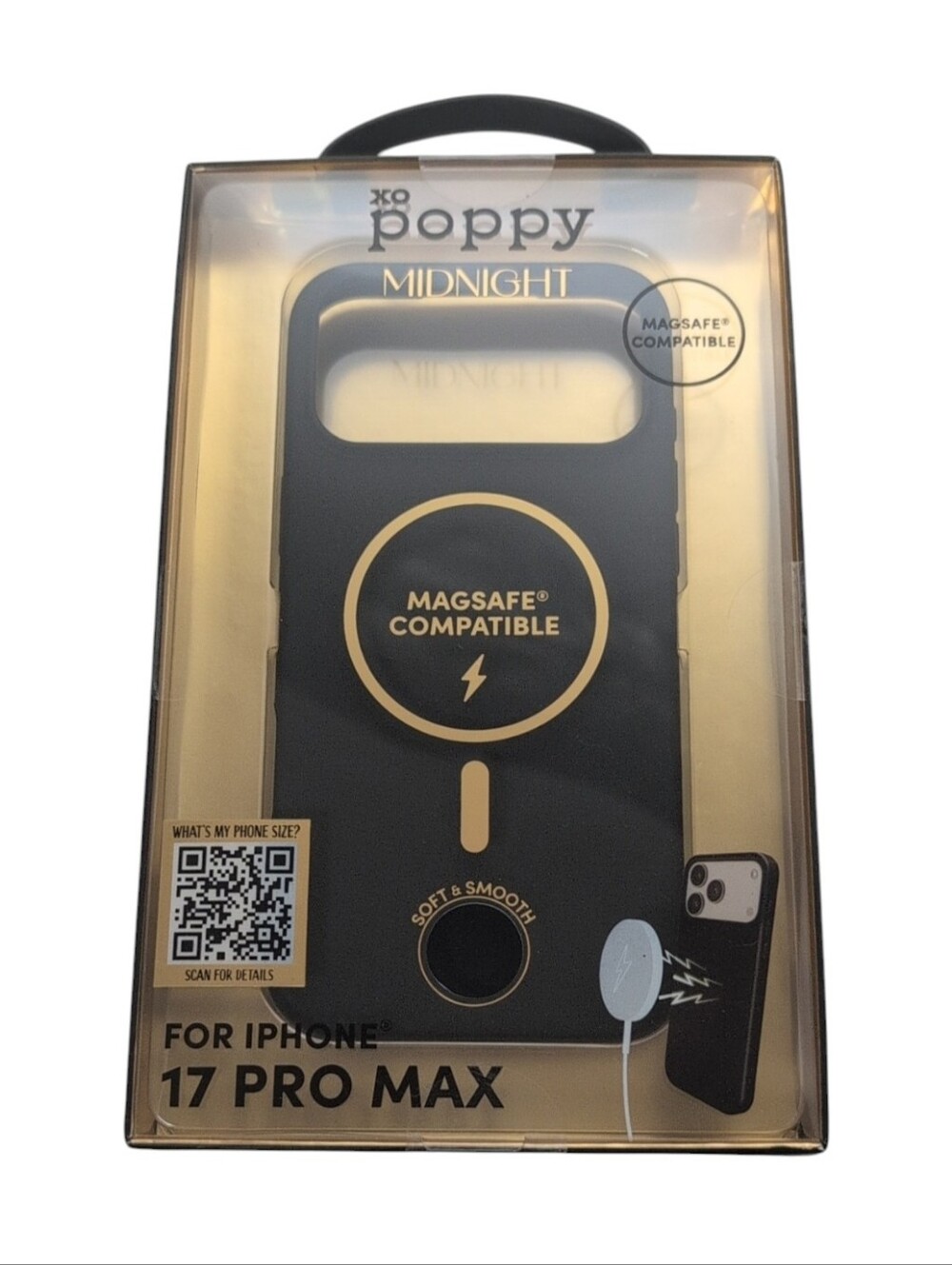 XO Poppy Black Midnight iPhone 17 Pro Max Phone Case